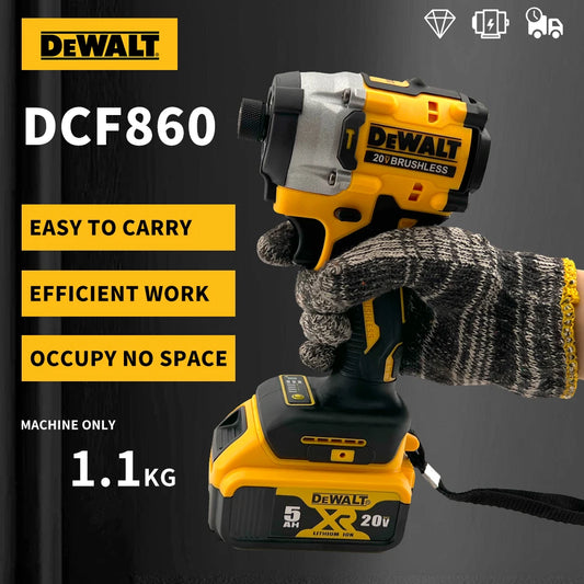 Mașină de găurit compactă cu acumulator DEWALT DCF860, baterie de 20 V, fără perii, cu perii, unelte electrice