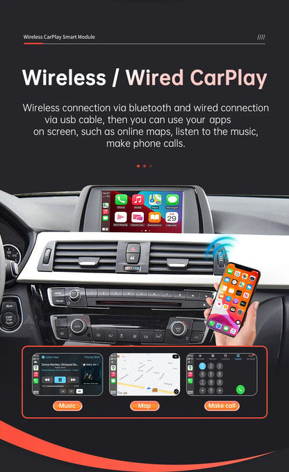 Wireless CarPlay Android Auto pentru BMW CIC System 1 2 3 4 5 7 Series