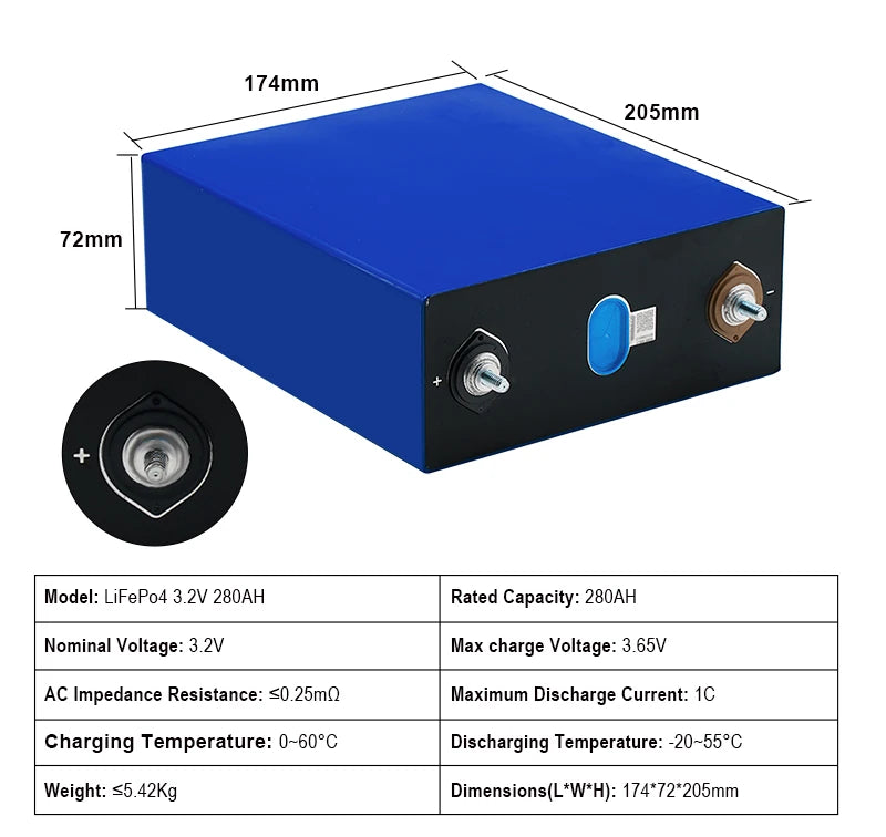 Poland 3.0 15KWH Seplos 16pcs 280AH Lifepo4 Battery  2A Active Balancer Pack  Power Bank Rechargeable Batteries Solar