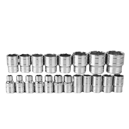 Set cheie hexagonală de 8 mm-34 mm Adaptor de priză de 1/2 inch Capetele manșonului Cheie cu clichet