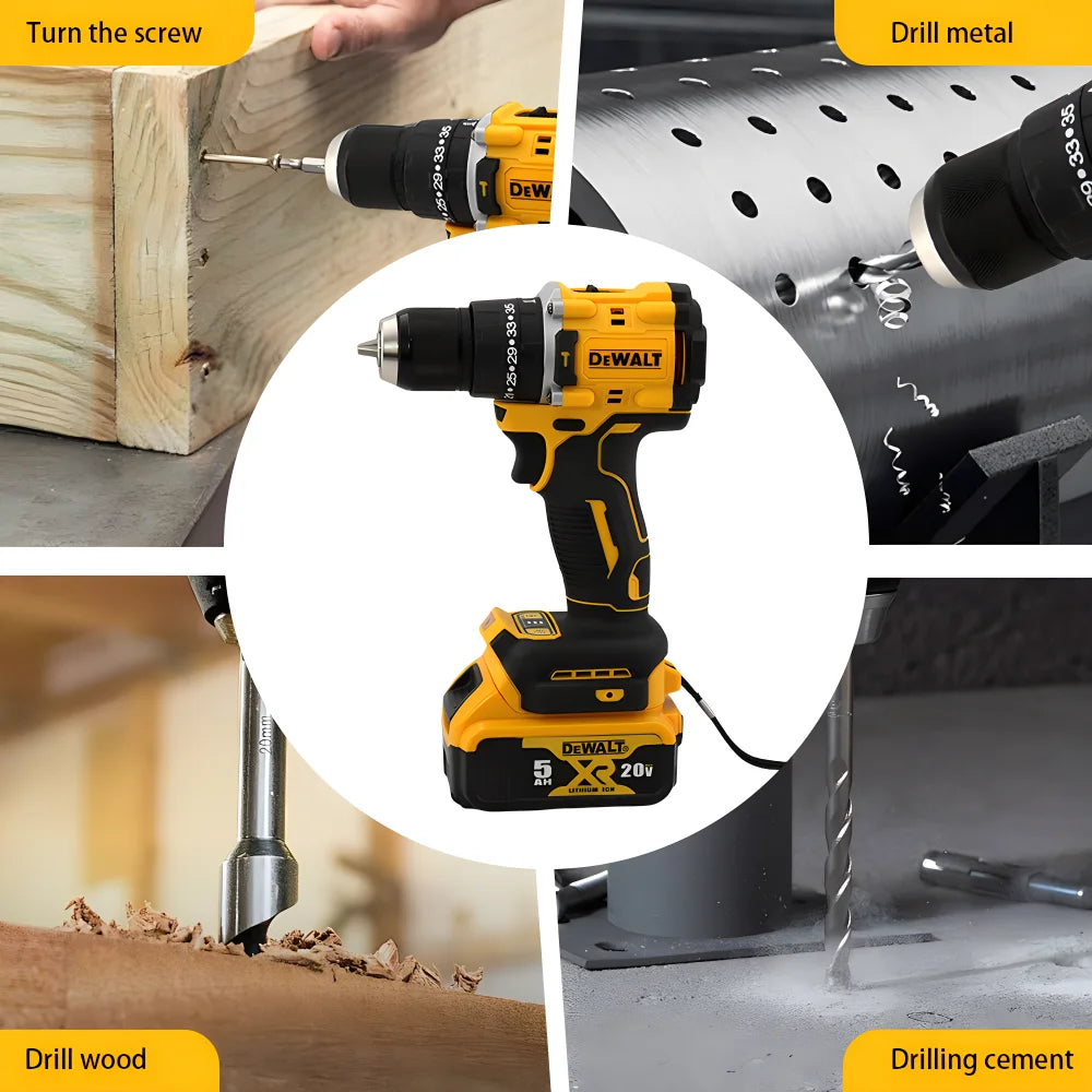 DEWALT DCD805 Unealta electrica fara perii Burghiu electric reincarcabila 20V 10mm Surubelnita fara baterie Cheie cu impact Instrument de gaurit compact