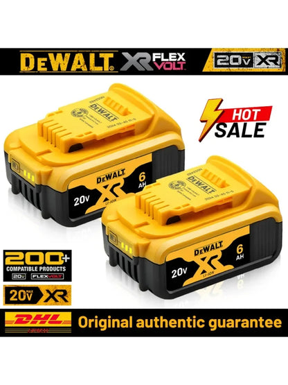 High Rate 100% Genuine Dewalt 20V Battery, 2AH 5AH 6AH 9AH Rechargeable Lithium Ion Battery, Dewalt DCB200 Power Tool Battery