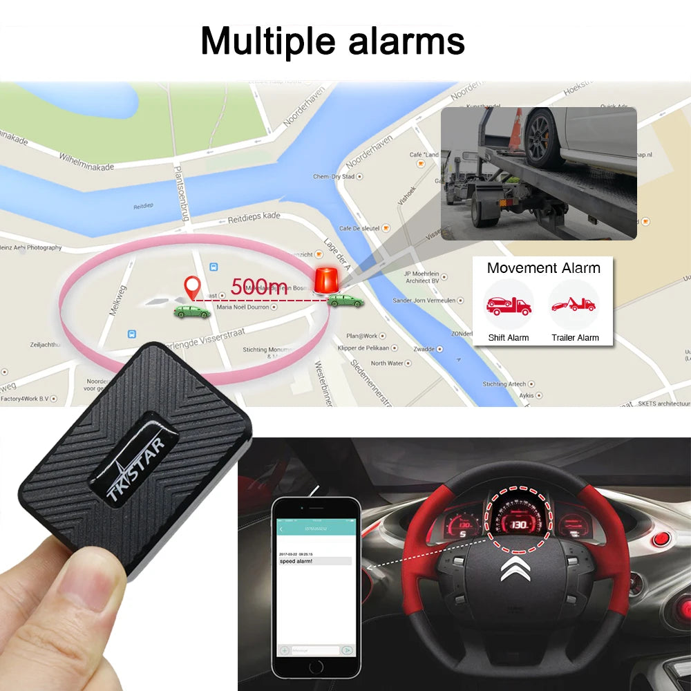 TKSTAR TK913 4G Mini GPS Tracker Aimant Puissant Localisateur GPRS Voiture Véhicule Moniteur Vocal Automatique Suivi en Temps Réel Application Web Gratuite