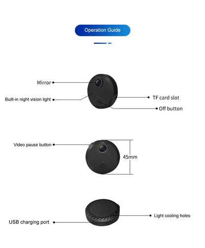 Xiaomi Mini HD 1080P Caméra WiFi Caméra de surveillance vidéo sans fil Vision nocturne Enregistreur vidéo à distance pour maison intelligente Maison extérieure