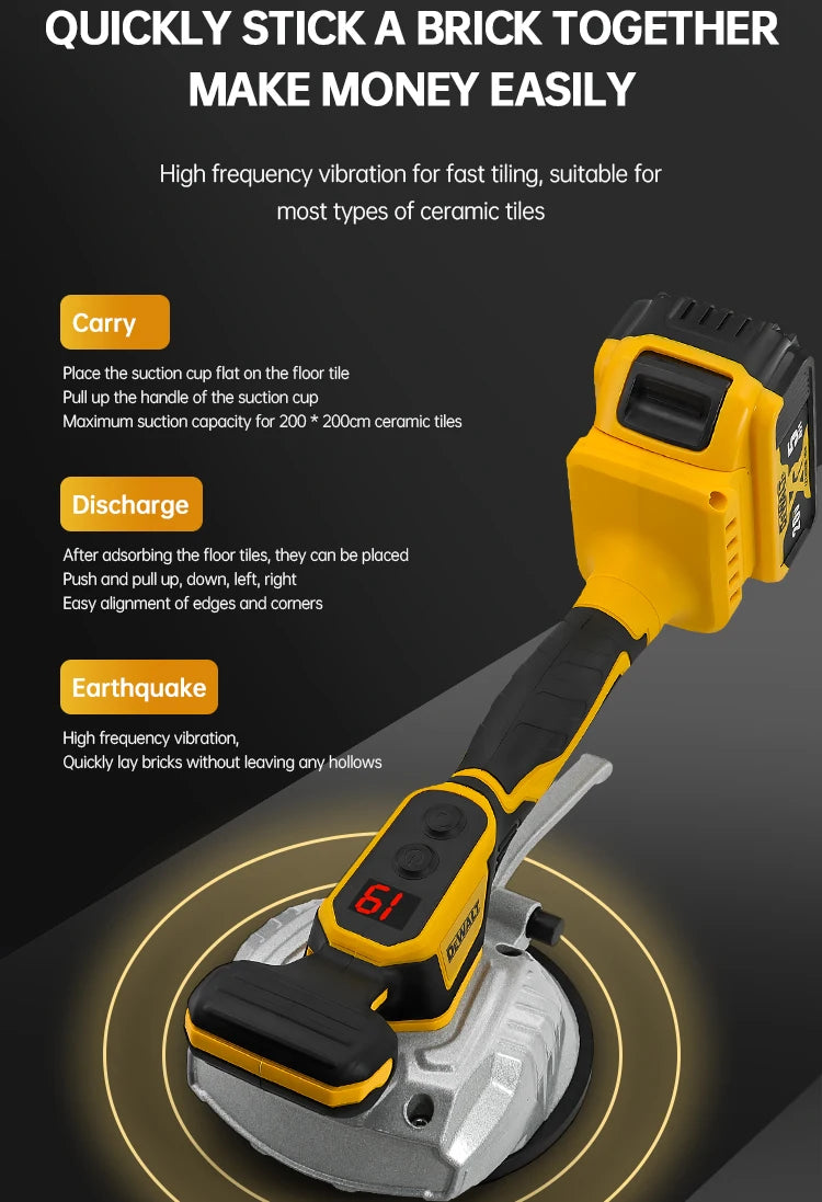 Dewalt Tile Tiling Machine Wall Floor Tile Laying Vibrating Tool 10000r/min 8 Speed Adjustable Tile Paving Device Power Tools