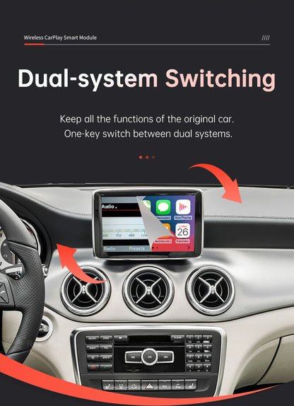 Road Top Wireless CarPlay For Mercedes Benz A B Class W176 W246 CLA GLA 2013-2015, with Android Auto AirPlay Car Play Functions