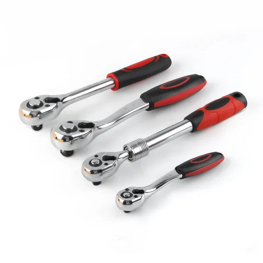 72teeth 1/4" 3/8" 1/2" adjustable extension ratchet handle wrench long rotating telescopic socket ratchet wrench spanner