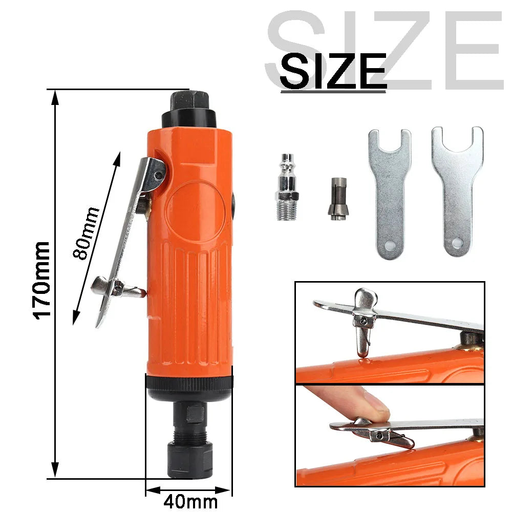 Extended Shaft Air Die Grinder Grinding Mill Engraving Tool Polishing Machine Tools Pneumatic Engraving Machine for Tire Repair