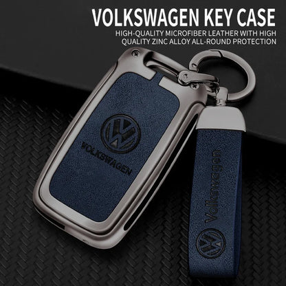 Leather Car Remote Key Case Protector Cover For Volkswagen VW Polo Tiguan Golf Jetta Beetle Eos Scirocco Up Transporter Sharan