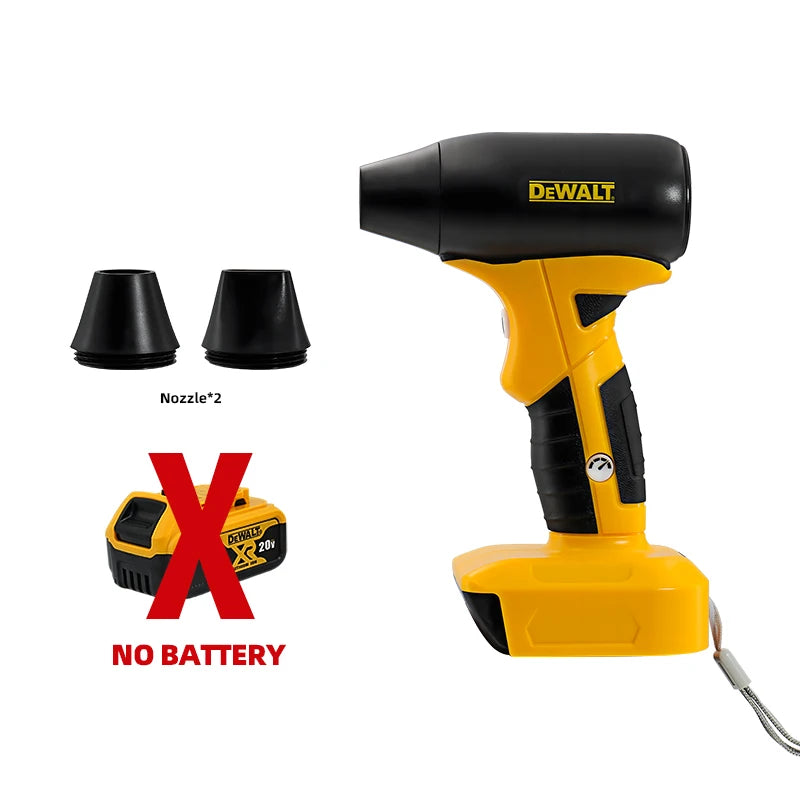 Dewalt Souffleur turbo électrique sans balais, ventilateur à jet, sèche-linge pour voiture, 130 000 tr/min, outil de soufflage de poussière portatif, dépoussiéreur électrique puissant