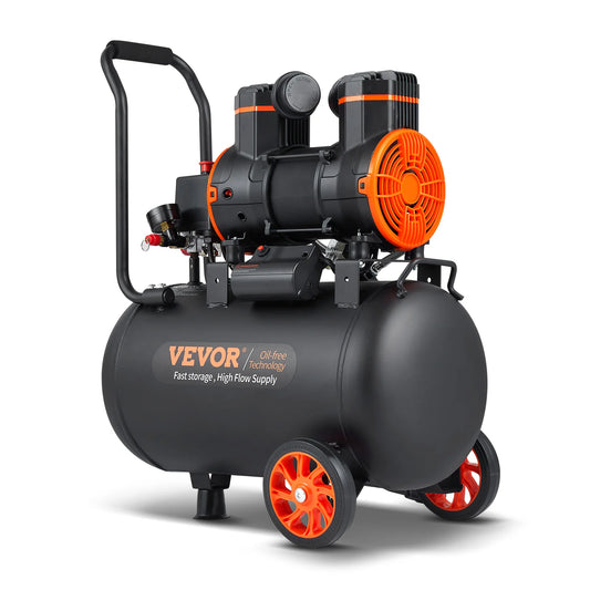 VEVOR 1800W 50Hz Air Compressor Oil Free Air Compressor W/35L Tank 70dB Ultra Quiet Compressor for Auto Repair/Tire Inflation