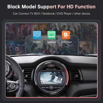 Wireless CarPlay Android Auto pentru Mini R55 R56 R57 R58 R59 R60 R61 F54 F55 F56 F57 Clubman Countryman Hardtop John Cooper