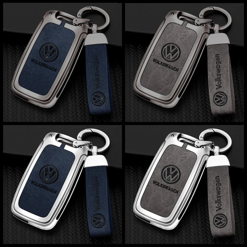 Leather Car Remote Key Case Protector Cover For Volkswagen VW Polo Tiguan Golf Jetta Beetle Eos Scirocco Up Transporter Sharan