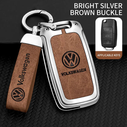 Leather Car Remote Key Case Protector Cover For Volkswagen VW Polo Tiguan Golf Jetta Beetle Eos Scirocco Up Transporter Sharan