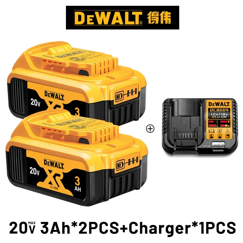 High Rate 100% Genuine Dewalt 20V Battery, 2AH 5AH 6AH 9AH Rechargeable Lithium Ion Battery, Dewalt DCB200 Power Tool Battery