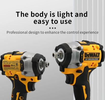 DEWALT DCF921 20V Cheie cu impact fără perii 1/2 inch Burghiu electric fără fir Uneltă electrică multifuncțională cu viteză variabilă