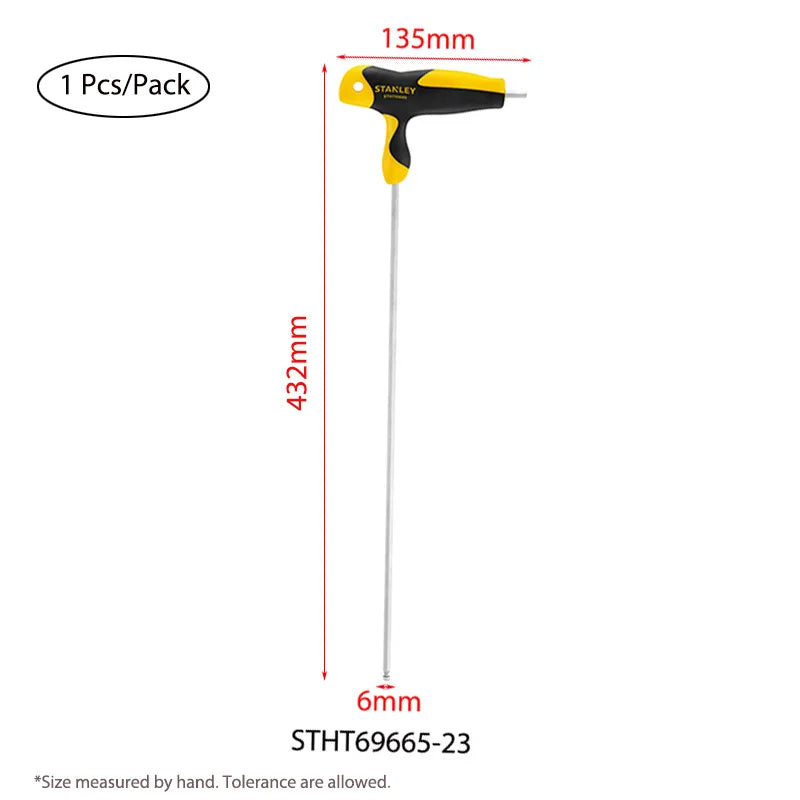 Stanley Extra Long T handle Allen keys Set 8mm 7mm 6mm 5mm 4mm 3mm 2.5mm 2mm Hexagonal Key Ball Tips Professional Screwdriver