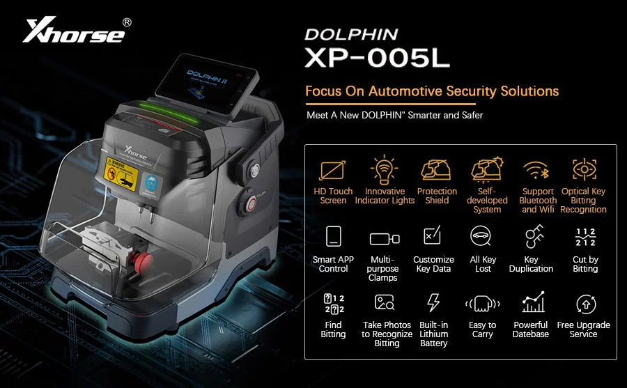 Xhorse Dolphin XP005L XP-005L Dolphin II Key Cutting Machine Plus VVDI Key Tool Max Pro With MINI OBD Tool Function