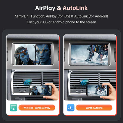 Road Top Wireless CarPlay Android Auto Interface For Audi Q7 2010-2015 with AirPlay Mirror Link Car Play Functions