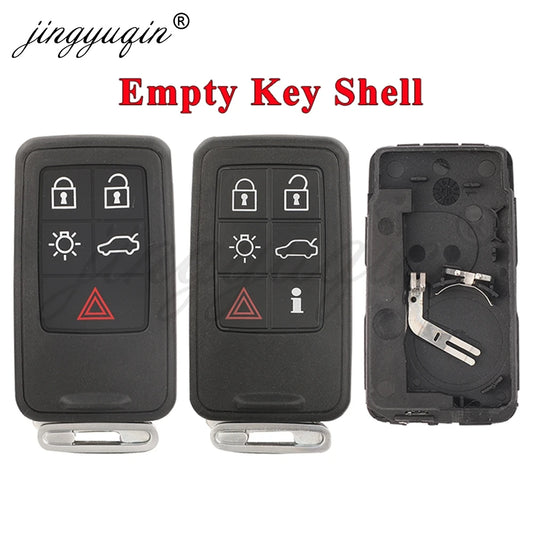 jingyuqin 5/6 Buttons Smart Car Key Shell Case Fob For Volvo S60 V60 S80 XC70 XC60 V70 V40 2008-2017 Remote Cover Replacement