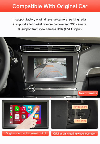 Wireless CarPlay for Peugeot 408 508 2008 2014 2015 2016 7" screen Android Auto accessory Mirror Link AirPlay Car Play Function