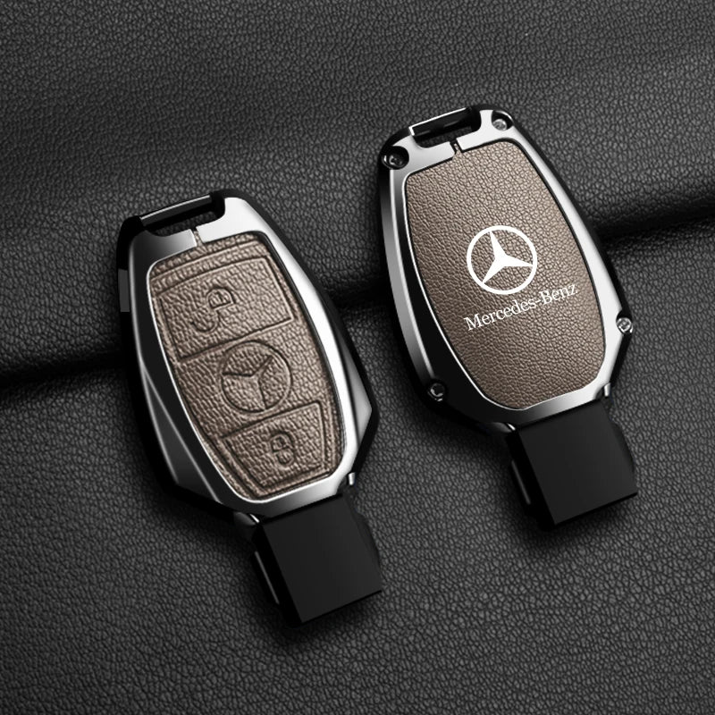 Leather Car Key Case Cover Holder Protector For Mercedes Benz A B C E Class GLS GLA GLK GLC CLS CLA AMG W204 W205 W212 W463 W176