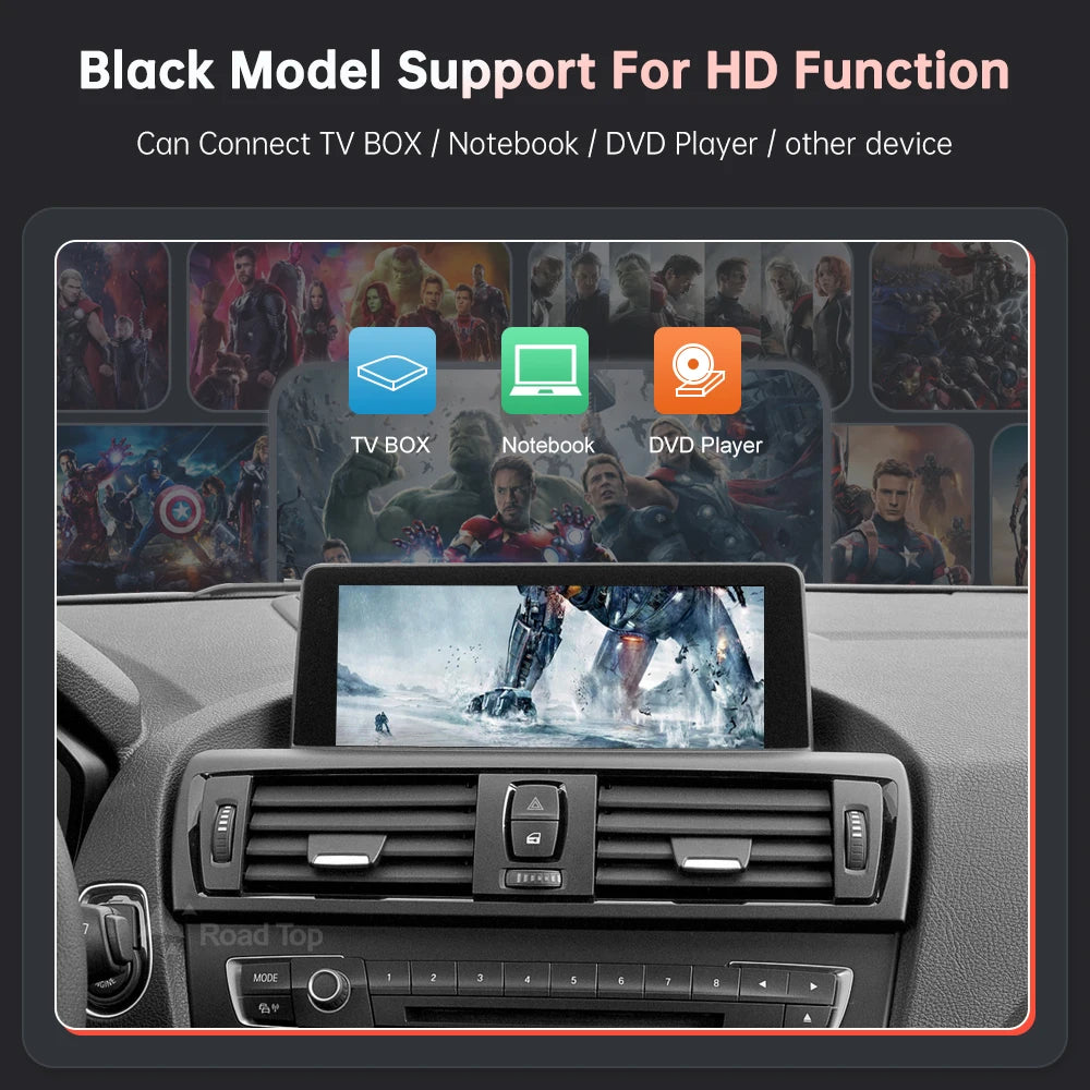 Decodor wireless CarPlay pentru BMW Seria 1 2 F20 F21 F22 F23 F45 2011-2020 NBT, cu MirrorLink Car Play Camera spate USB BT