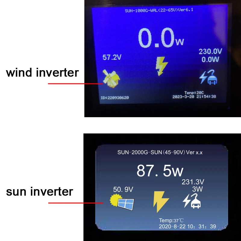 2000W Wind Power Grid Tie Inverter with Limiter/Wifi Dump Load Resistor for 3 Phase AC Wind Turbines Generator