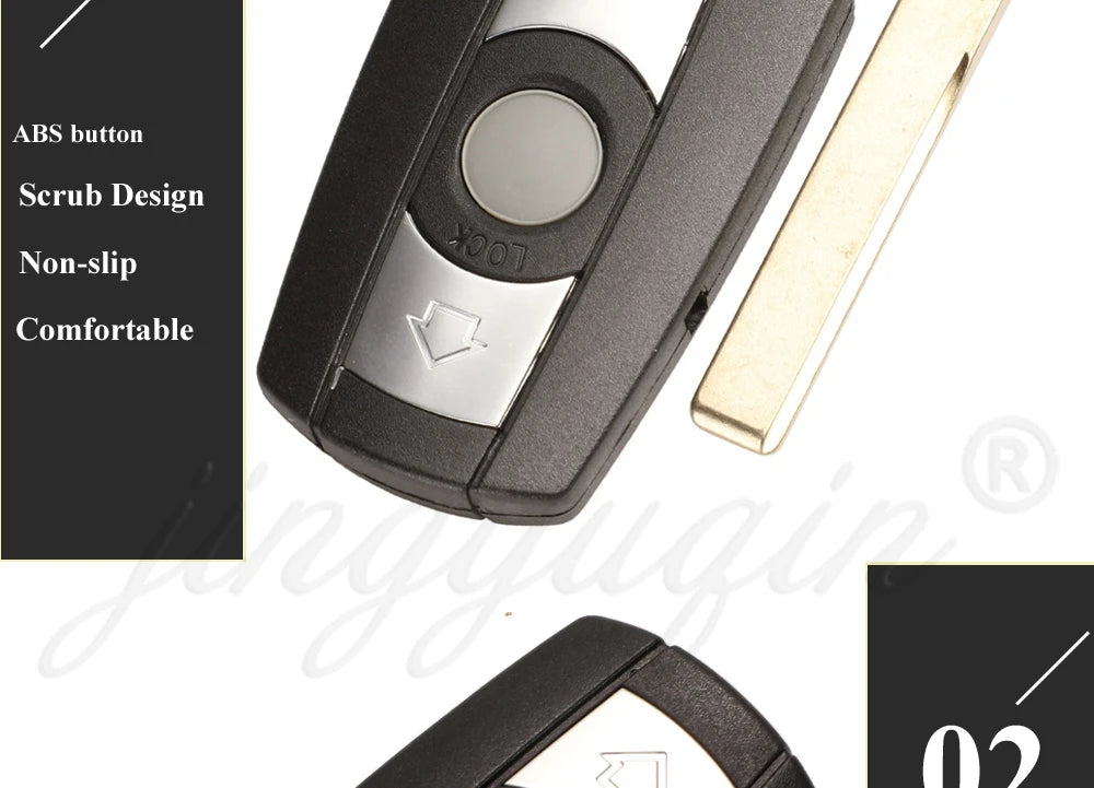 jingyuqin 315/868MHz Keyless-Go Remote Smart Key for BMW 3/5 Series CAS3 X5 X6 Z4 E70 Car ID46 Pcf7953 Comfort Access Hands Free