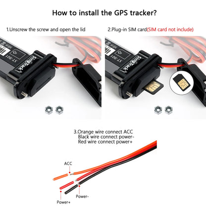 SinoTrack Meilleur traceur GPS ST-901 Dispositif de suivi de véhicule Étanche Moto Voiture GPS GSM SMS Localisateur avec suivi en temps réel