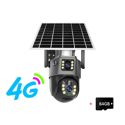 Linook V380 Pro 4K 8MP 4G SIM card solar CCTV camera wireless CCTV exterior WIFI camera solara 360 baterie incorporata rezistenta la apa