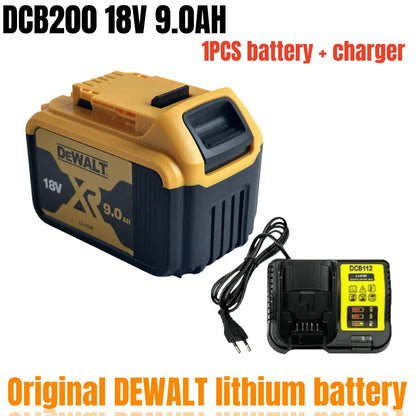 Batterie rechargeable au lithium DEWALT 18 V 9 000 mAH Tournevis électrique compact sans balais Perceuse à main Perceuse à percussion DCB206 DCB205 DCB