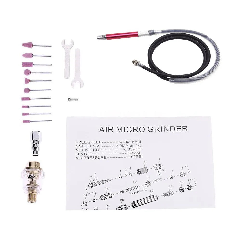 High-Speed Air Micro Die Grinder Kits Mini Pencil Polishing Engraving Grinding Cutting Pneumatic Tools