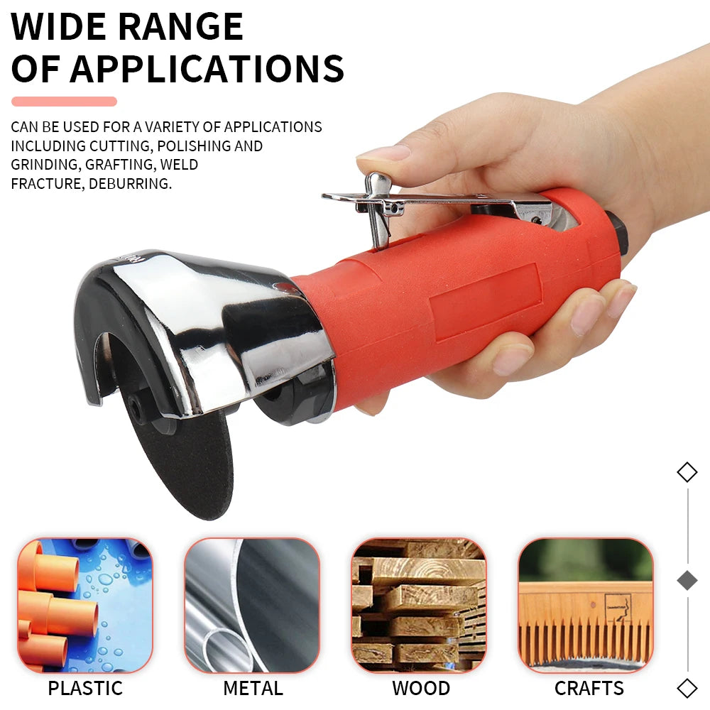 Poratble Mini Air Angle Die Grinder 3inch Pneumatic Grinding Polisher Mill Engraving Machine with Sanding Discs Tool Kit