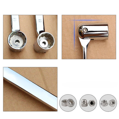 1pcs Metric Double end 12 point PT Swivel Head Flexible Socket Wrench Spanner CRV steel Tool