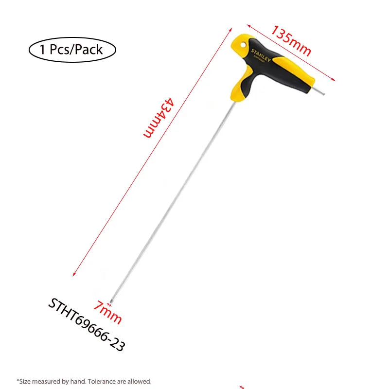 Stanley Extra Long T handle Allen keys Set 8mm 7mm 6mm 5mm 4mm 3mm 2.5mm 2mm Hexagonal Key Ball Tips Professional Screwdriver