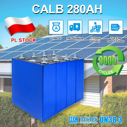 Polonia Grad A+ Lifepo4 Baterie CALB280AH 9000 de cicluri 12V 24V 48V Litiu Baterii reîncărcabile RV EV Stocarea energiei solare