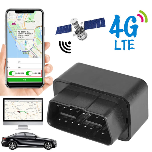 Mini traceur GPS OBD 2G 4G 12V-24V, dispositif de suivi d'alarme antivol de voiture, appel SMS, localisateur de géorepérage, application gratuite pour IOS et Android