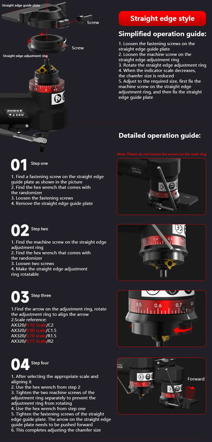 Pistol de teșire pneumatic Seria AOCKE AX3 Instrument de teșire Mini polizor de aer Debavurat Mașină de tăiat teșire pentru repararea metalelor