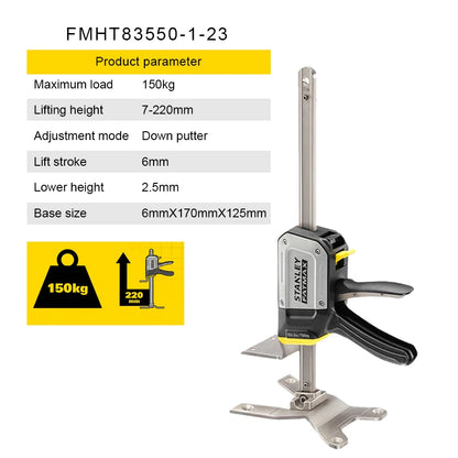 Stanley 150kg Metal Plate Housing Lift Clamp Lifting Clamp Installation Tool FatMax Tradelift Lift Height 7-220mm FMHT83550-1