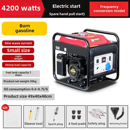 Gasoline generator 220V household small single three-phase 380 volts dual voltage 5KW6/8/10 kW frequency conversion outdoor