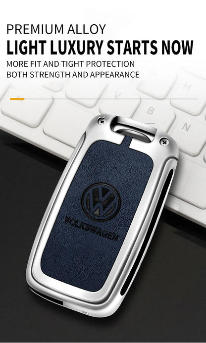 Leather Car Remote Key Case Protector Cover For Volkswagen VW Polo Tiguan Golf Jetta Beetle Eos Scirocco Up Transporter Sharan