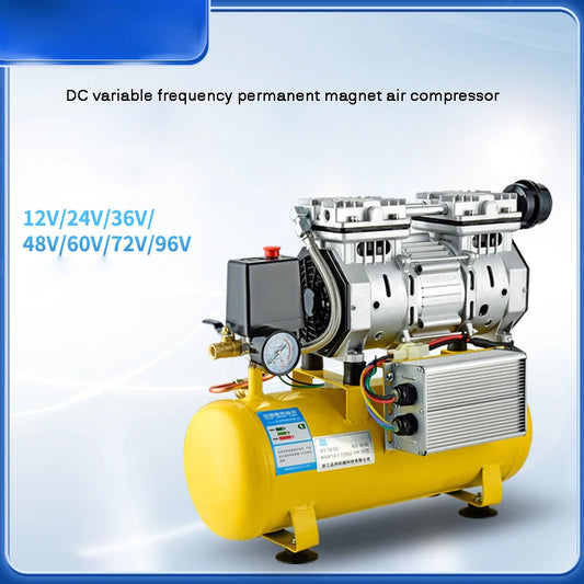 12V/24V/48V/60V/72V Silent Oil-free Air Compressor 18L Air Pump Small Industrial High-pressure Air Pump Car Air Compressor