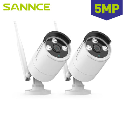 SANNCE 265+ 5MP WIFI Cameră de securitate Înregistrare audio 30M IR Viziune de noapte Cameră fără fir Supraveghere video acasă Lentila de 3,6 MM