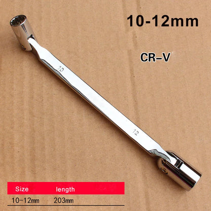 1pcs Metric Double end 12 point PT Swivel Head Flexible Socket Wrench Spanner CRV steel Tool