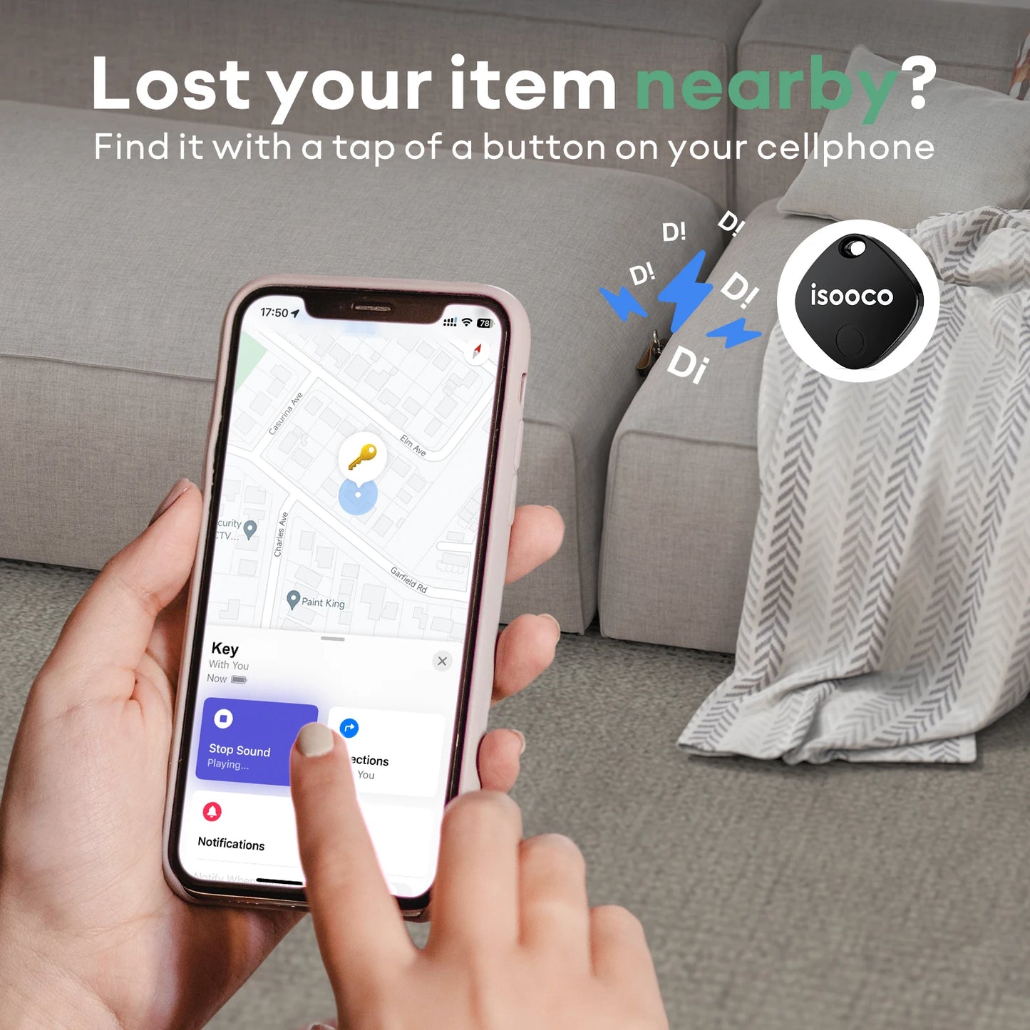 1/2/3/4pcs isooco Mini localizator GPS Portofel anti-pierdere Breloc Smart Tag Bluetooth Tracker Căutare chei de mașină Utilizați Găsește-mi (doar IOS)