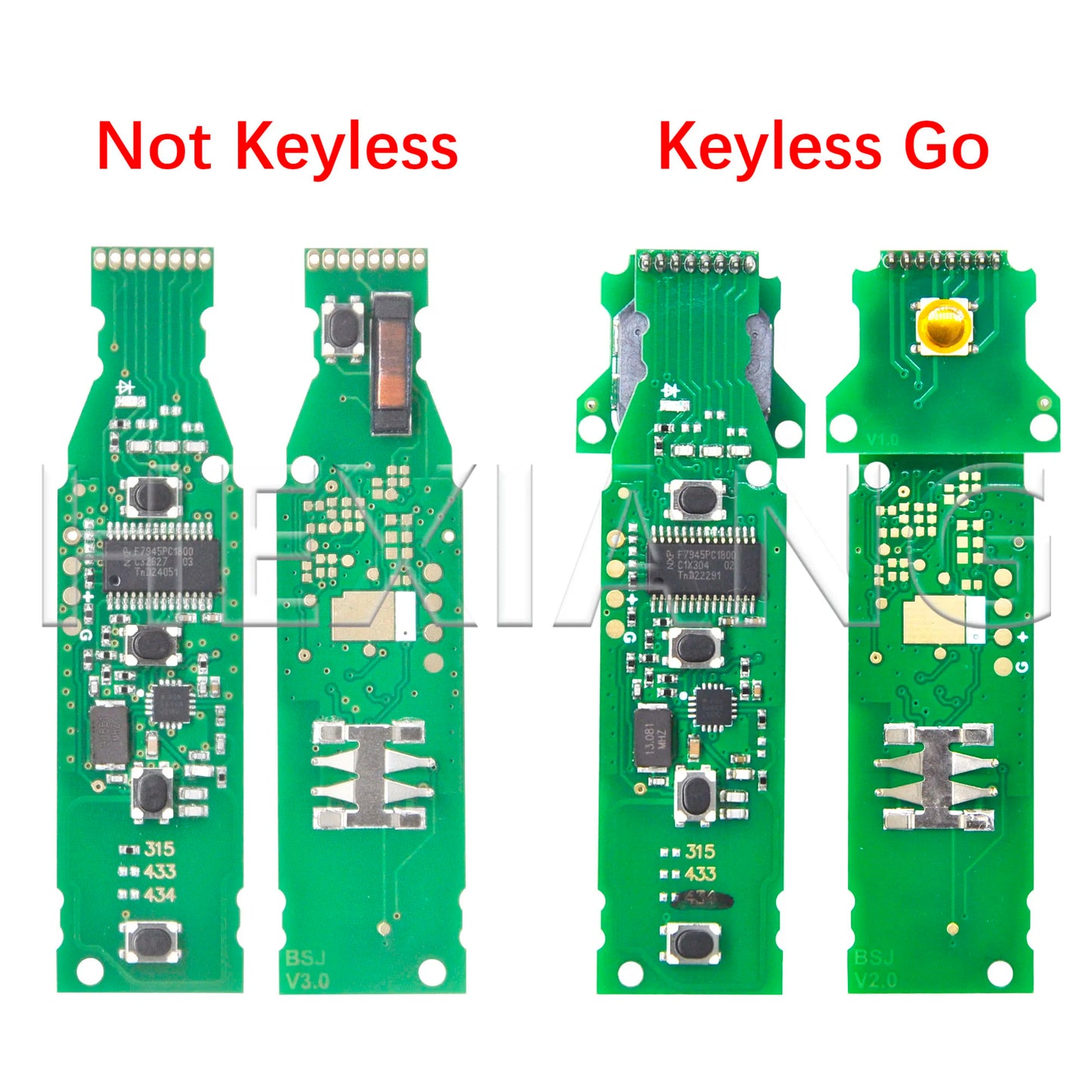 HE ID49 PCF7945P 315/433/434MHz 3/4/5 buton fără cheie/fără cheie Go mașină cheie la distanță piese DIY pentru Porsche Panamera Cayenne Macan