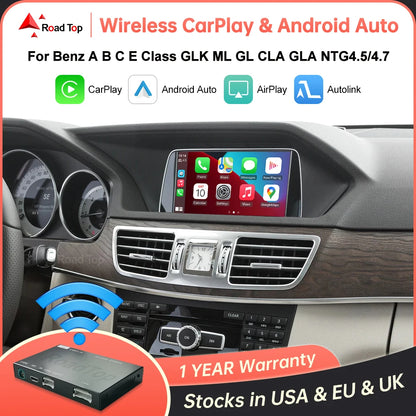 Wireless CarPlay For Mercedes Benz A B Class W176 W246 CLA GLA C-Class W204 E-Class W212 C207 CLS W218 ML GL GLK SLK R72 G W463