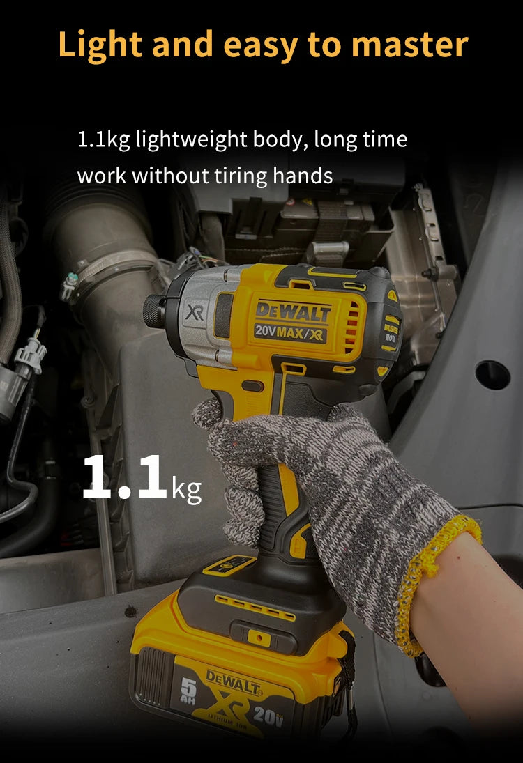 Dewalt Tools Wireless Drills DCD887 205N.M Brushless Impact Driver Electric Drill Power Tool For 20V Battery