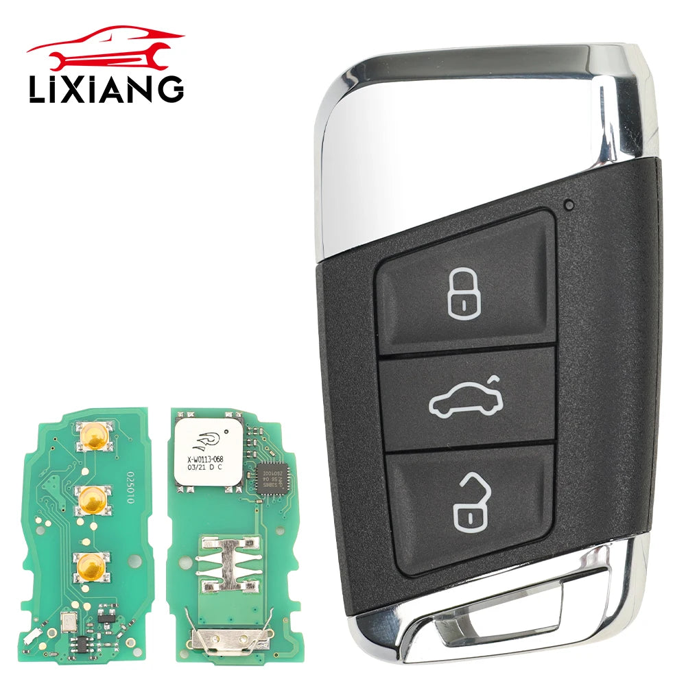 LIXIANG  Remote Smart Car Key For VW/Volkswagen Magotan B8 Superb A7 Passat Variant Keyless-Go 3Buttons ASK 433MHZ MAGOTAN MQB48